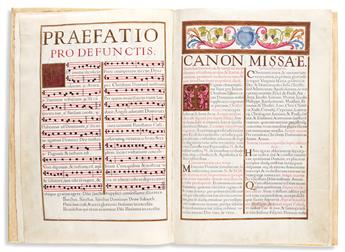 Manuscript on Parchment, Requiem Mass. Missae in Agenda Defunctorum Deservientes ex Missali Romano.